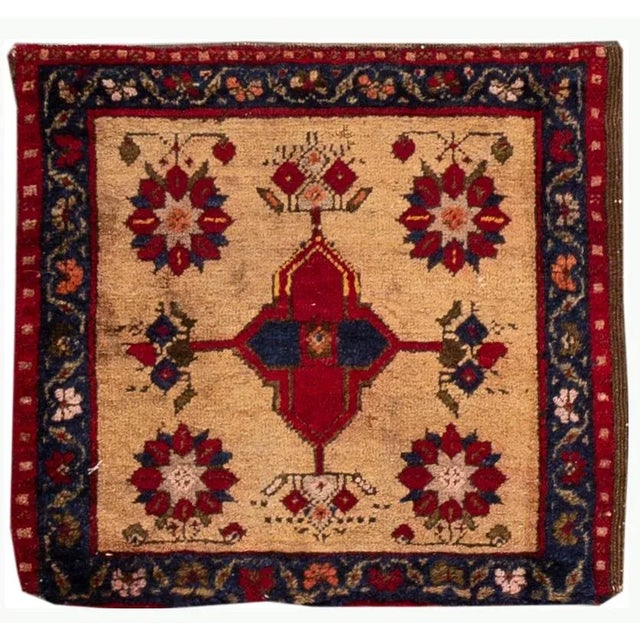Vintage Persian Rug 1'4'' X 1'6'' For Sale In New York - Image 6 of 6