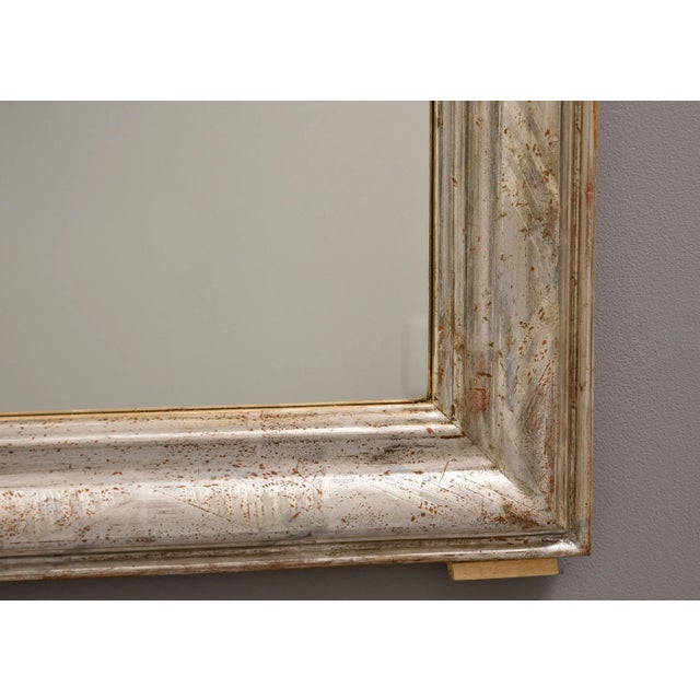 19th Century French Silver Gilt Louis Philippe Mirror For Sale - Image 10 of 10