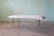 Mid-Century Modern 1950s Mid Century Modern Boucle and Brass Leg Mushroom Custom Bench For Sale - Image 3 of 10