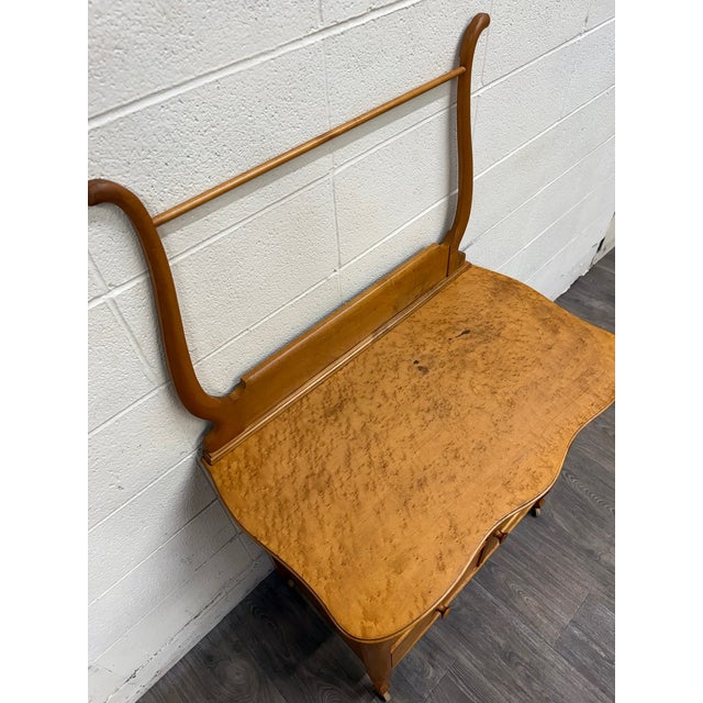 Late 19th Century Antique Victorian or Edwardian Birdseye Maple Washstand Cabinet Commode Dry Sink For Sale - Image 5 of 12