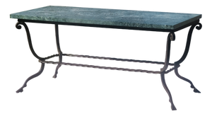 Art Deco Neoclassical Zoomorphic Wrought Iron Coffee Table, France, 1930s