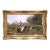 19th Century English Farmyard Oil Painting in Carved Gilt Frame Signed B. Ewald For Sale