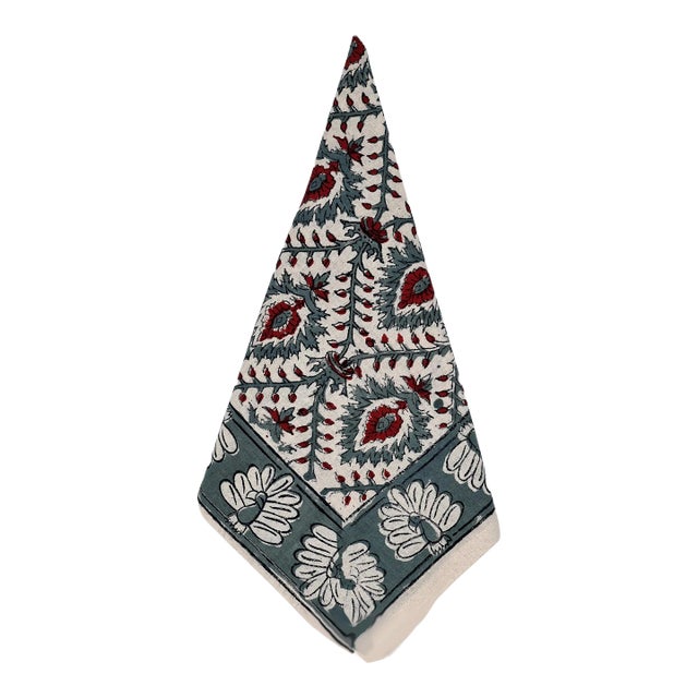 Cabana Napkin, Crimson and Clover, Set of 8 For Sale