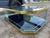 Vintage Hollywood Regency Style Black Lacquer and Glass Floating Coffee Table With Patina For Sale - Image 18 of 18