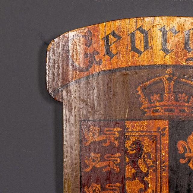 Antique English Hand-Painted King George II and King George IV Heraldic Shields, 18th Century, Set of 2 For Sale - Image 12 of 17