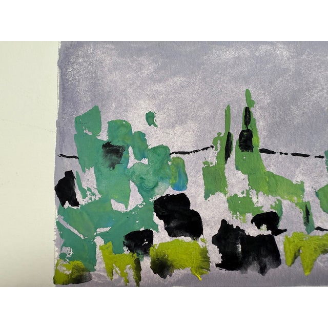 Lavender 1986, "Urbino" (Landscape), Abstract Impressionism, Original Print on Fabriano Paper, Stanley J. Krupa For Sale - Image 8 of 9