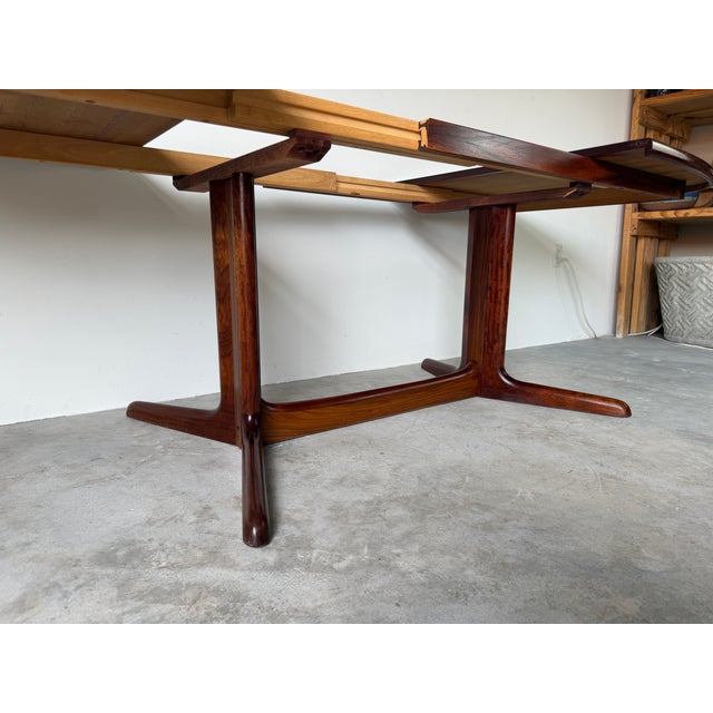 Mid Century Modern Danish Rosewood Dining Table by Rasmus, Made in Denmark For Sale - Image 14 of 18
