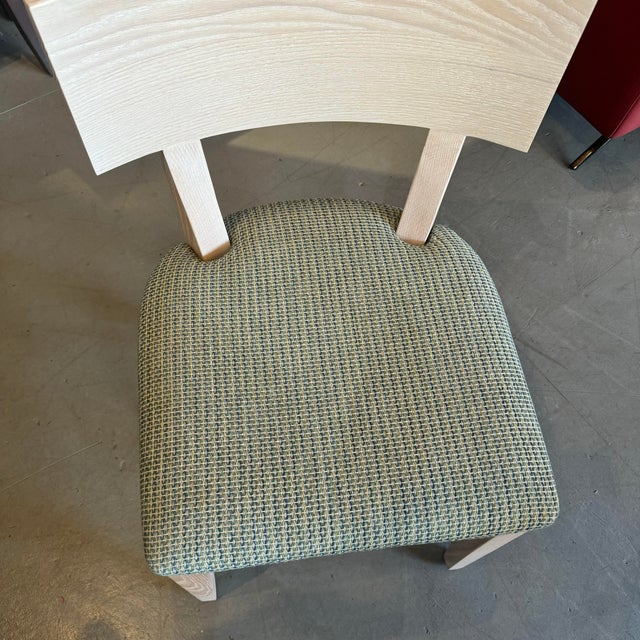 Wood Cole Modern Rift Oak Dining Chair With Upholstered Seat For Sale - Image 7 of 9