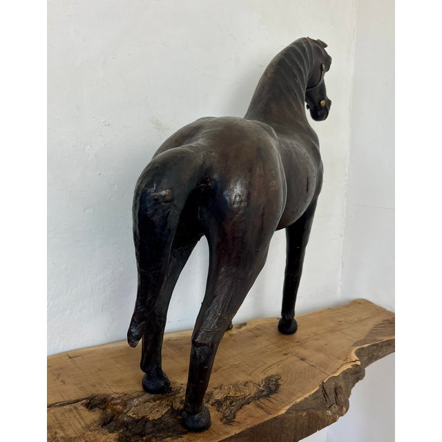 Brown Victorian Leather Horse Sculpture, Late 19th Century For Sale - Image 8 of 18