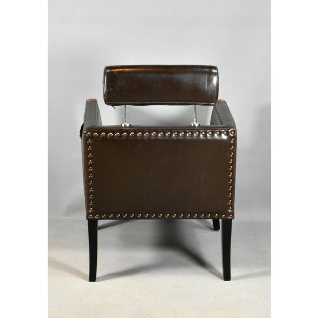 Metal Mid-Century French Lounge Chair in Leatherette, 1960s For Sale - Image 7 of 15