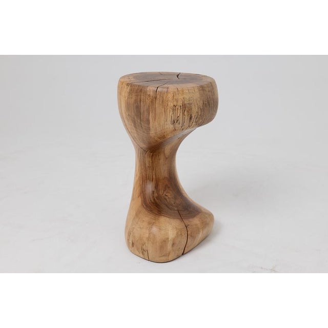 Walnut Sculptural Side Table by Logniture For Sale - Image 11 of 13
