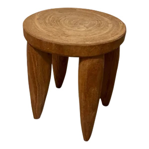 1990s Senofo Wood Side Table Stool Barneys New York Designer Side Table