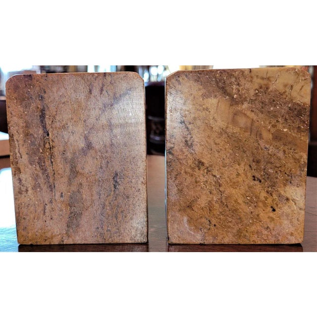 Early 20th Century Pair of 20c Chinese Soapstone Carved Bookends For Sale - Image 5 of 11