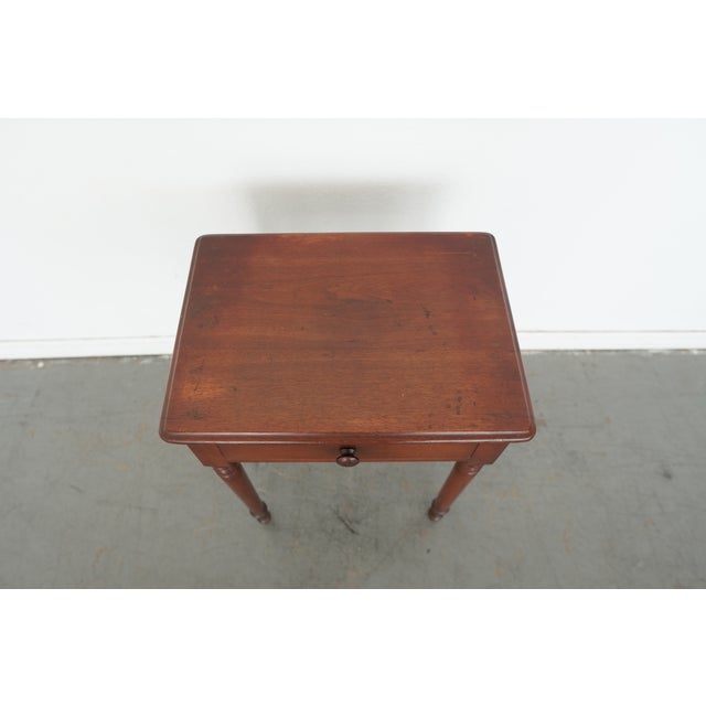 Brown Antique American Turned Leg Side Table For Sale - Image 8 of 18