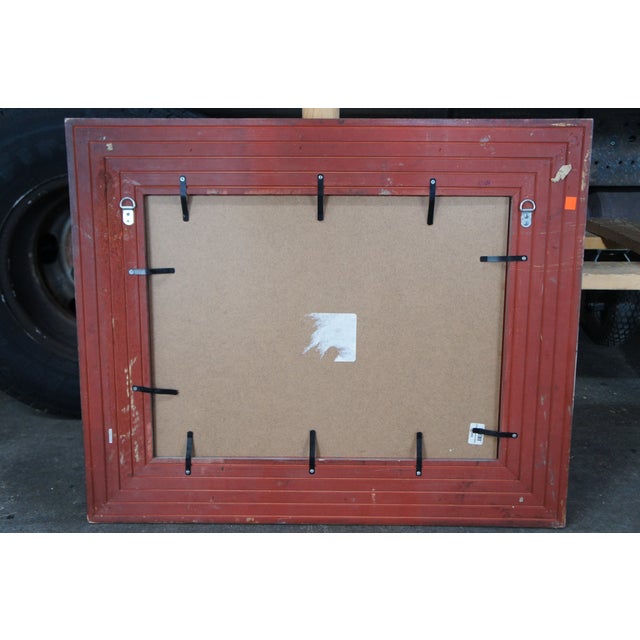 Late 20th Century Brent Jenson Country Village Landscape Impressionist Oil Painting on Board 34" For Sale - Image 5 of 12