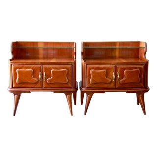 Mid-Century Modern Italian Nightstands, 1950s, Set of 2 For Sale