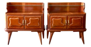 Mid-Century Modern Italian Nightstands, 1950s, Set of 2