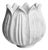 Small Vintage White Marble Tulip Pot For Sale