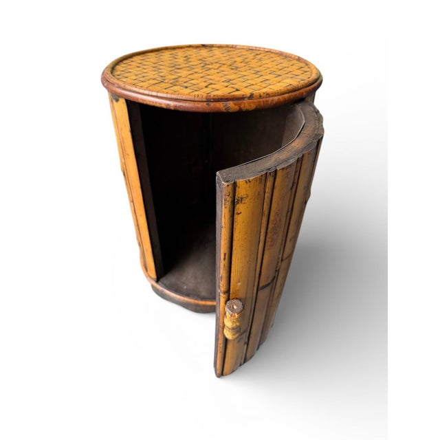 Vintage Bamboo Cabinet Side Table For Sale In Miami - Image 6 of 8