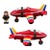 Red Airplane Porcelain Hinged Trinket Box With Miniature Pilot For Sale