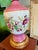 Antique French Pink Opaline Floral Lamp For Sale - Image 13 of 18