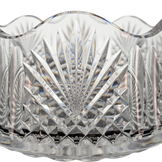 Contemporary Late 20th Century Signed Waterford Master Cutter Heavy Crystal Centerpiece Bowl For Sale - Image 3 of 16