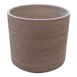 1960s Vintage Signed Gainey Ceramics Ac-15 Unglazed Incised Sgraffito La Verne California Pottery For Sale