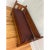 Arts & Crafts 1920s Attributed to Stickley Oak Mission Bench Re-Upholstered Leather Seat For Sale - Image 3 of 6