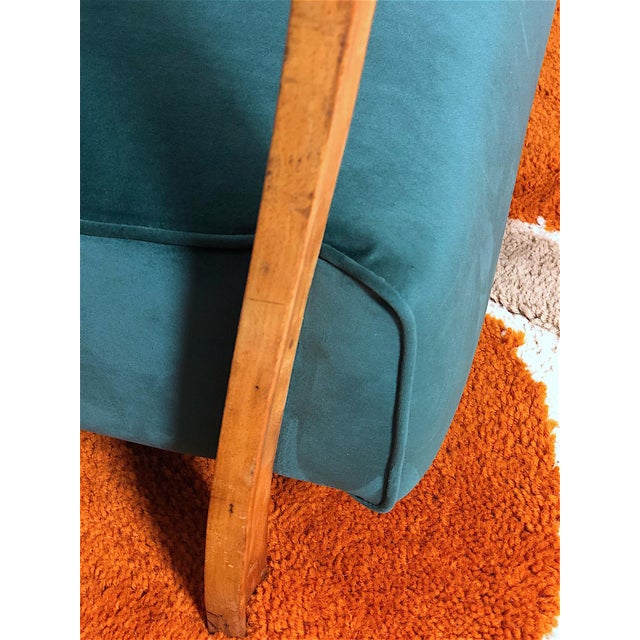 Forest Green Vintage Italian Two-Seater Sofa, 1940s For Sale - Image 8 of 13