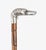 Gold Antique Greyhound Head Sliver Handled Walking Stick Cane, 1890s For Sale - Image 8 of 12
