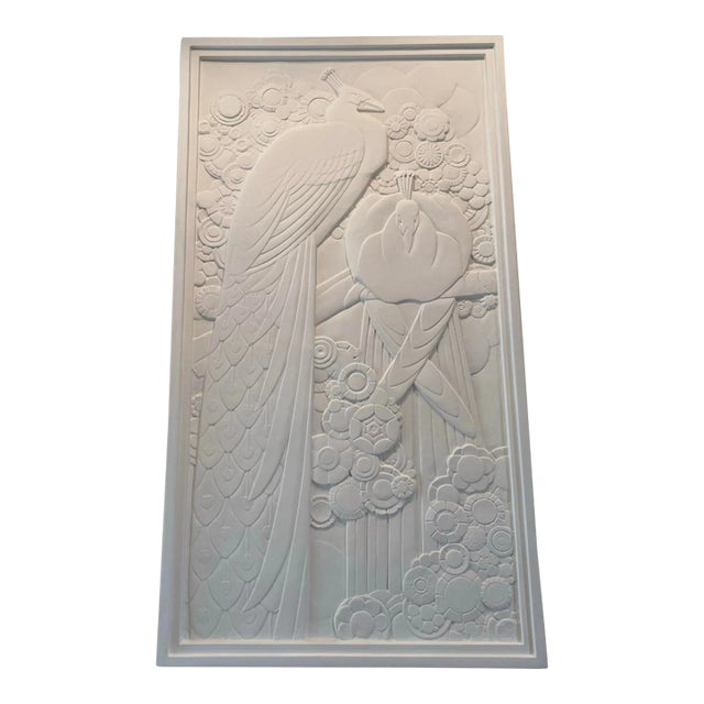 Gorgeous One of a Kind Post Modern Contemporary Three Dimensional Fiberglass Peacock Wall Art Mural For Sale