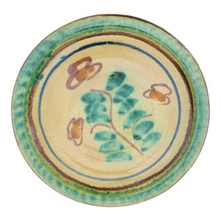 Sicillian Folk Plate From Burgio For Sale