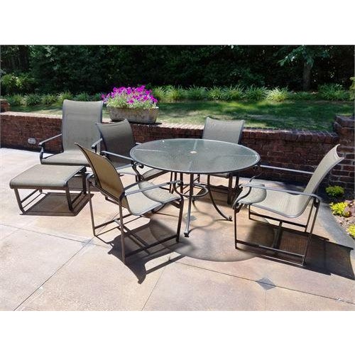 Brown Jordan 7 Piece Aegean Luxury Patio Furniture Set Table