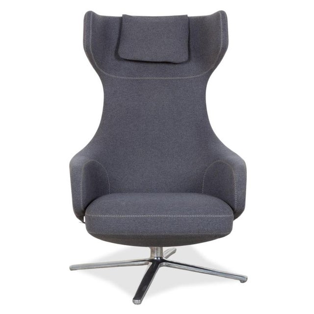 Set of Grand Repos Lounge Chair and Ottoman in Grey Fabric by Antonio Citterio for Vitra For Sale - Image 18 of 18