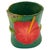 Mid 20th Century Hawaiian Hand Carved Napkins Rings W/ Hand Painted Floral, Set of 6 For Sale - Image 10 of 12