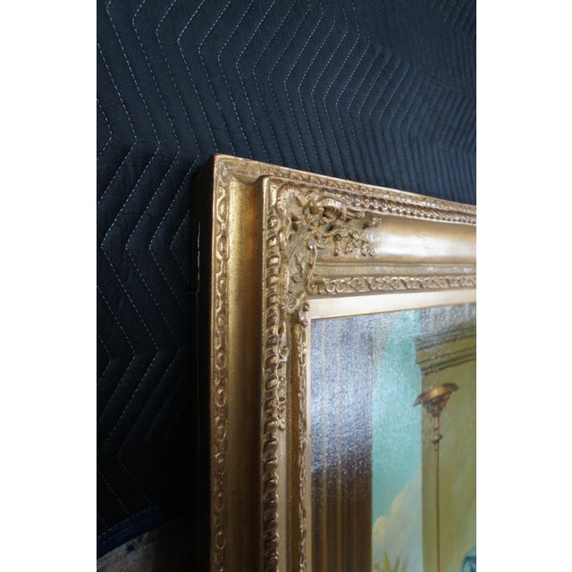 Sappho and Phaon Contemporary School Oil Painting After Jacques-Louis David 72" For Sale - Image 11 of 12