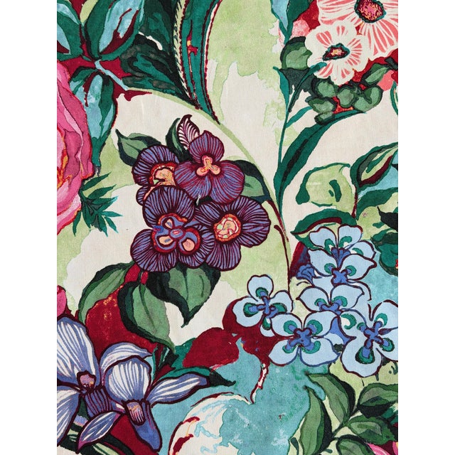 Traditional Vervain Secret Garden Wildflower Cotton Fabric 2 Yards For Sale - Image 3 of 5