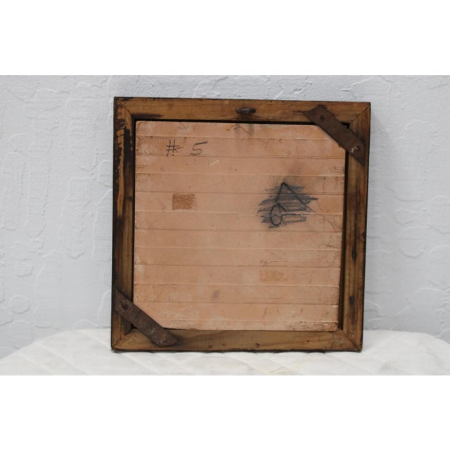 Three Tiles W/ Bull, Swordsmen in a Frame For Sale In San Francisco - Image 6 of 8