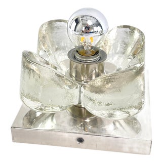 Glass Model 88159 Wall and Ceiling Light attributed to Simon & Scgelle for Sische, 1960s For Sale