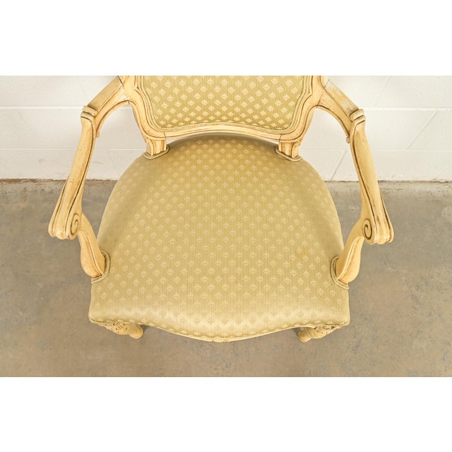 Cream Karges French Regency Louis XVI Cream Lacquered Dining Chairs, Set of Eight For Sale - Image 8 of 15