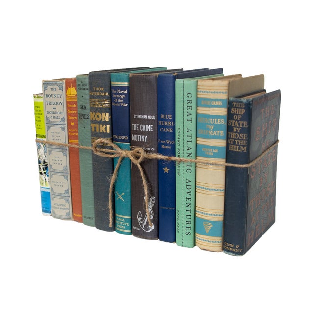 Booth & Williams Decorative Books - Vintage Nautical Book Bundle - 1 Foot of Books For Sale - Image 4 of 4