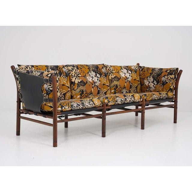Mid-Century Swedish Sofa Ilona attributed to Arne Norell, 1970s For Sale - Image 3 of 12