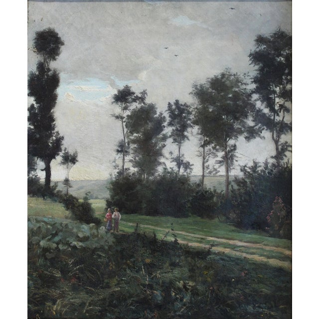 Early 20th Century "Country Road" Landscape Oil Painting by Jane Enders, Framed For Sale In New Orleans - Image 6 of 7