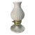 Vintage White Hobnail Milk Glass Hurricane Boudoir Lamp For Sale