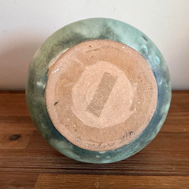 Mid 20th Century Vintage California Studio Stoneware Vase, Signed Mid Century Modern Pottery For Sale - Image 5 of 6