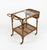 Mid-Century Bamboo, Rattan and Glass Serving Bar Cart in the style of Franco Albini, Italy, 1960s For Sale - Image 10 of 18