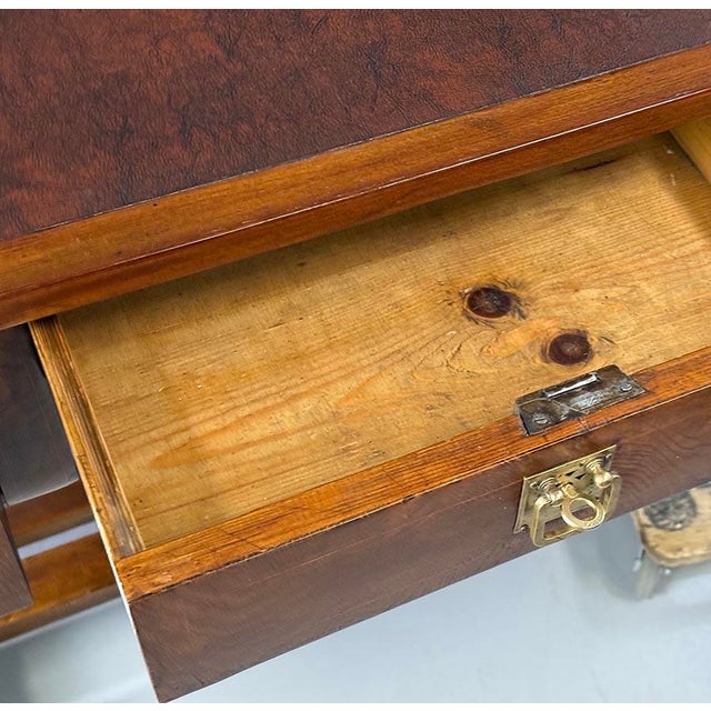 Antique Biedermeier Writing Desk with Combination Brass, 1840s For Sale - Image 6 of 10