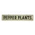 Vintage Wood Black & White Pepper Plants Farm Stand Sign For Sale