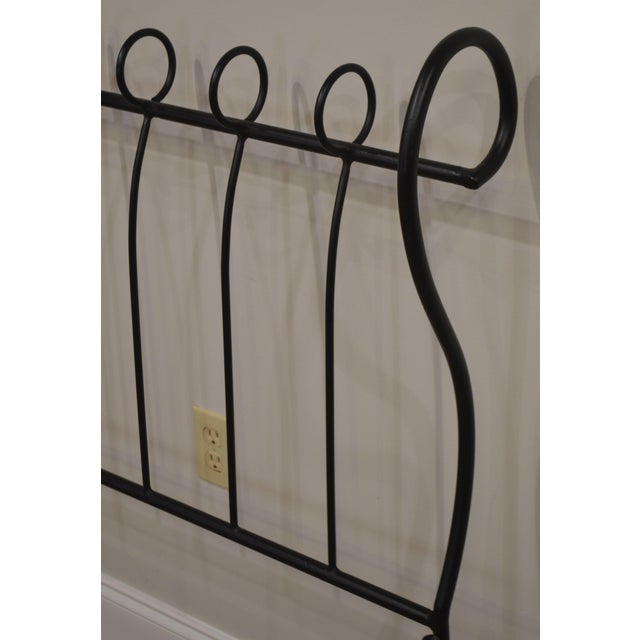 Black Wrought Iron Queen Size Sleigh Bed Chairish