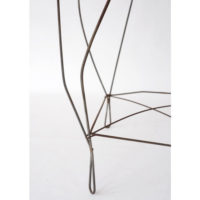 Vintage Collapsible Metal Wire Laundry Basket For Sale - Image 11 of 15